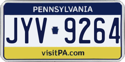 PA license plate JYV9264