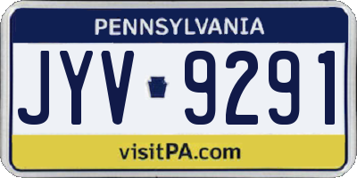 PA license plate JYV9291