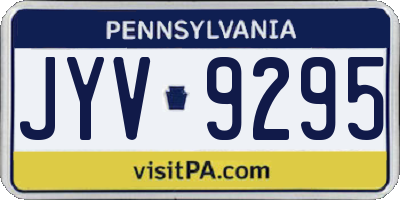 PA license plate JYV9295