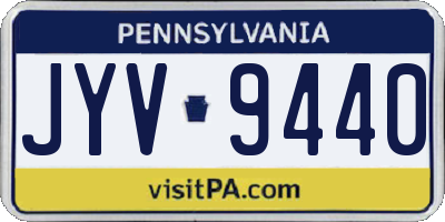 PA license plate JYV9440