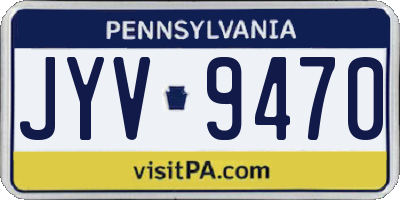 PA license plate JYV9470