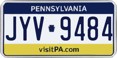 PA license plate JYV9484