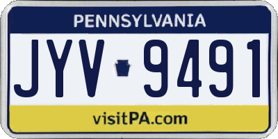 PA license plate JYV9491