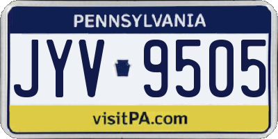 PA license plate JYV9505