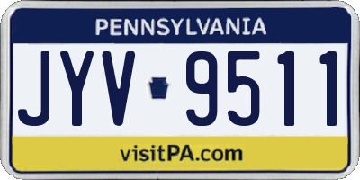 PA license plate JYV9511