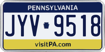 PA license plate JYV9518