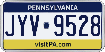 PA license plate JYV9528