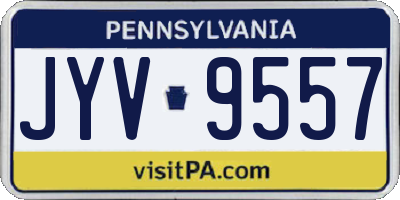 PA license plate JYV9557