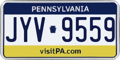 PA license plate JYV9559