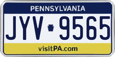PA license plate JYV9565