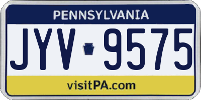 PA license plate JYV9575