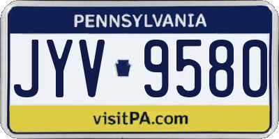 PA license plate JYV9580