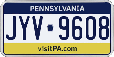 PA license plate JYV9608
