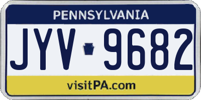 PA license plate JYV9682