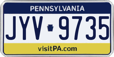 PA license plate JYV9735