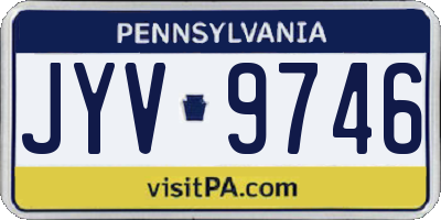 PA license plate JYV9746
