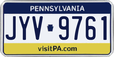 PA license plate JYV9761