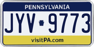 PA license plate JYV9773