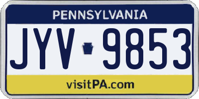 PA license plate JYV9853
