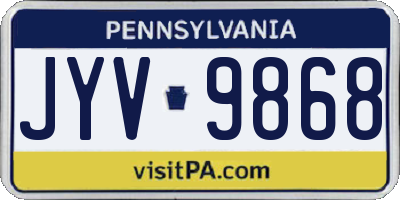 PA license plate JYV9868
