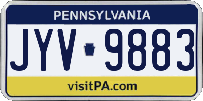 PA license plate JYV9883
