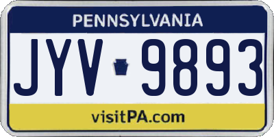 PA license plate JYV9893