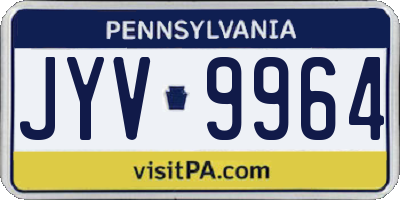 PA license plate JYV9964