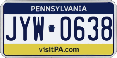 PA license plate JYW0638