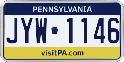 PA license plate JYW1146
