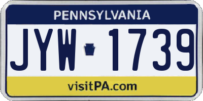 PA license plate JYW1739
