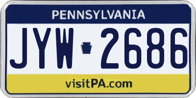 PA license plate JYW2686