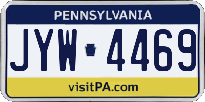 PA license plate JYW4469