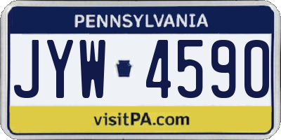 PA license plate JYW4590