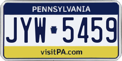 PA license plate JYW5459
