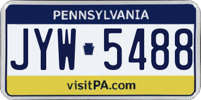 PA license plate JYW5488