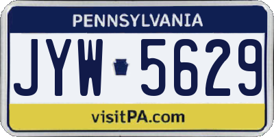 PA license plate JYW5629