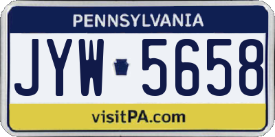 PA license plate JYW5658