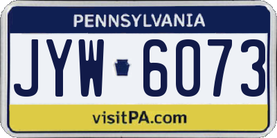 PA license plate JYW6073