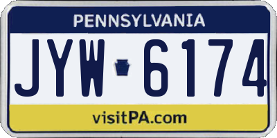 PA license plate JYW6174
