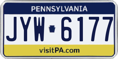 PA license plate JYW6177