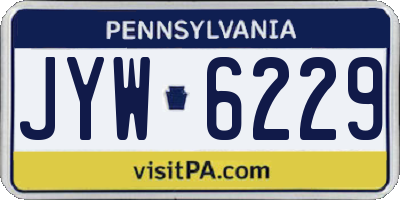 PA license plate JYW6229