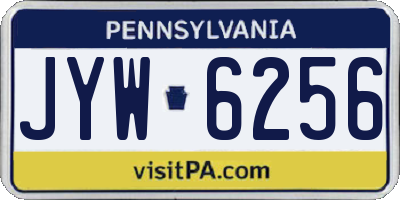 PA license plate JYW6256