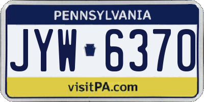 PA license plate JYW6370
