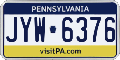 PA license plate JYW6376