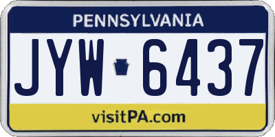 PA license plate JYW6437