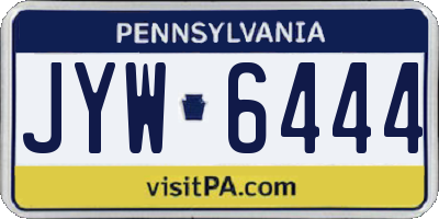 PA license plate JYW6444