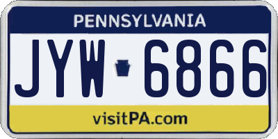 PA license plate JYW6866
