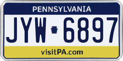 PA license plate JYW6897