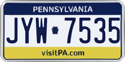PA license plate JYW7535