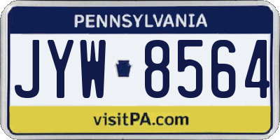PA license plate JYW8564